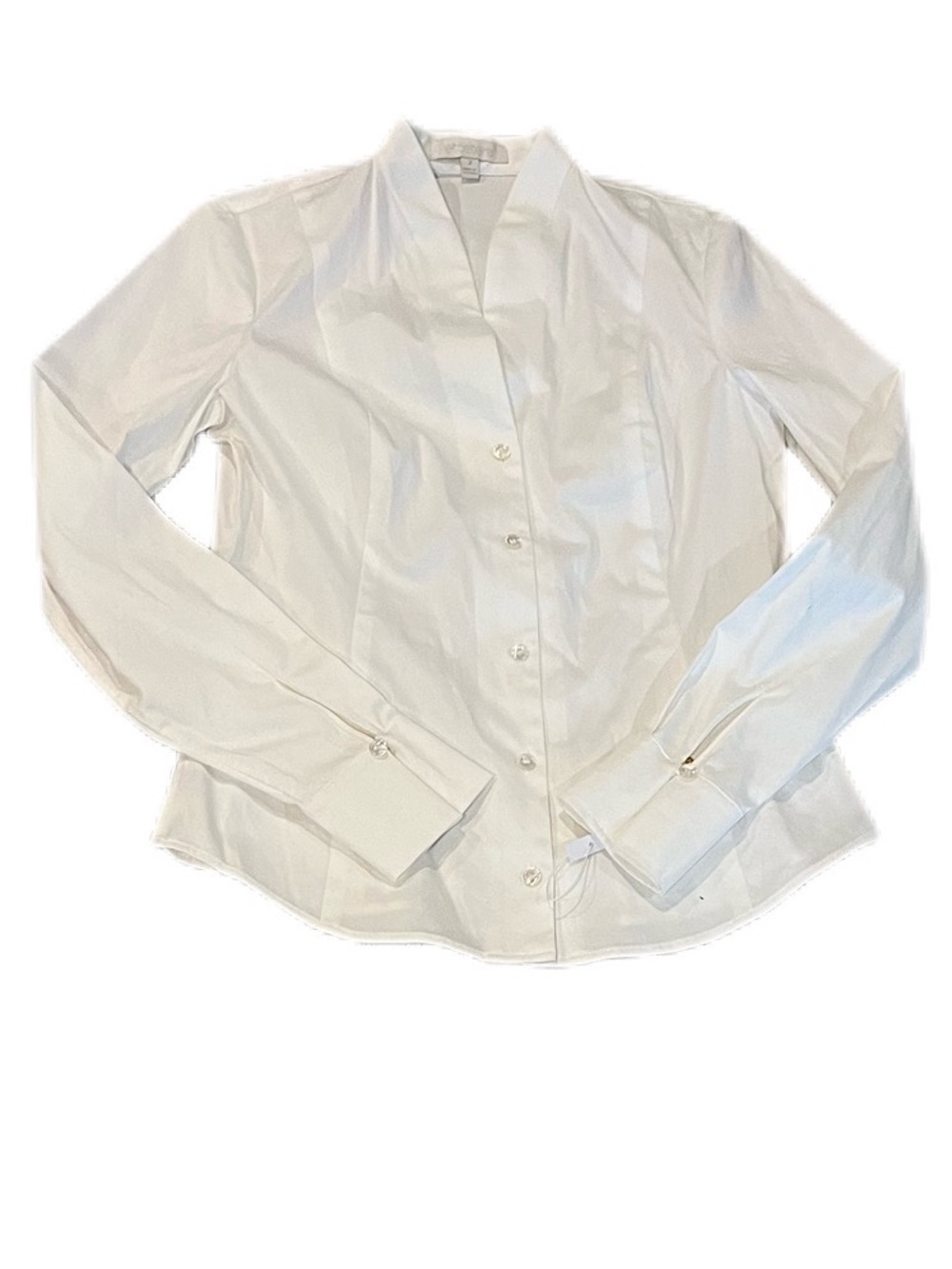 Etcetera Women's White Button-Front Dress Shirt - Classic Tailored Fit - NWT